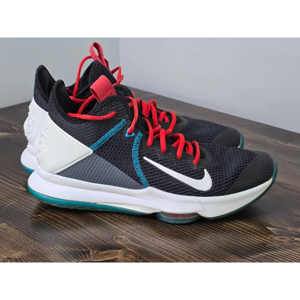 Nike LeBron Witness 4 Men's Sneakers Size 10.5 Black White Red Mid Top Sneakers